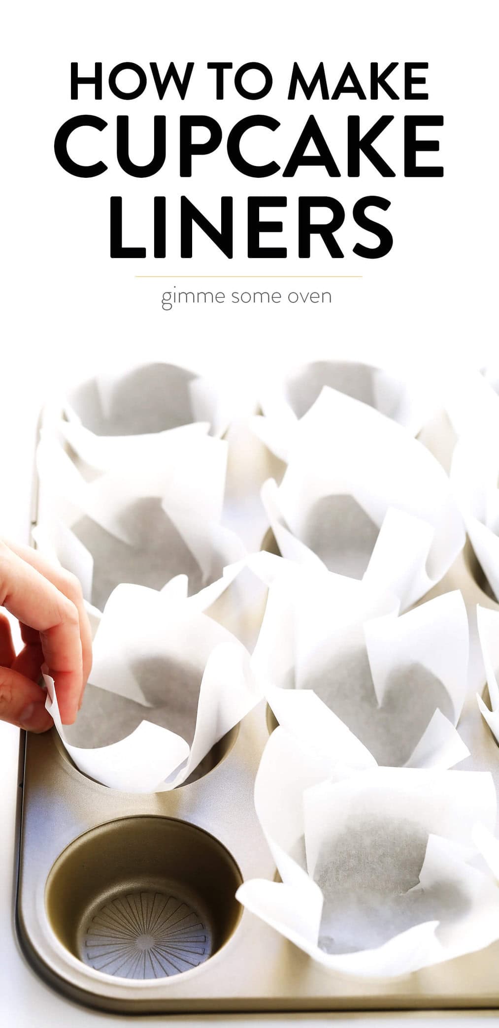 DIY Parchment Baking Liners -- these little tulip cups are perfect for cupcakes, muffins, or whatever else you feel like baking! | Gimme Some Oven #diy #baking #cupcakes #muffins #homemade #howto How To Make Cupcake Liners with Parchment