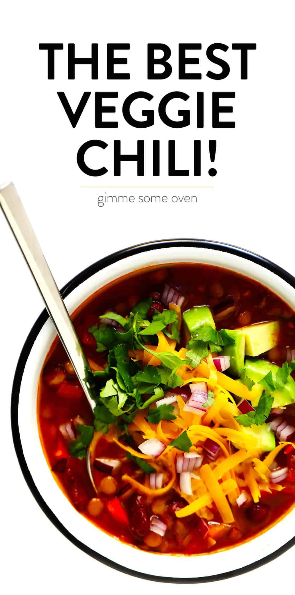 LOVE this vegetarian chili recipe! It's easy to make in the #InstantPot, #CrockPot or on the stovetop. It's full of healthy veggies and lots of protein. And it is always a crowd fave. | gimmesomeoven.com #chili #soup #mexican #healthy #recipe #dinner #glutenfree #vegan #vegetarian #meatless The Best Vegetarian Chili (Instant Pot | Crockpot | Stovetop)