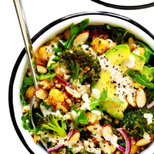 Roasted Broccoli and Farro Bowls