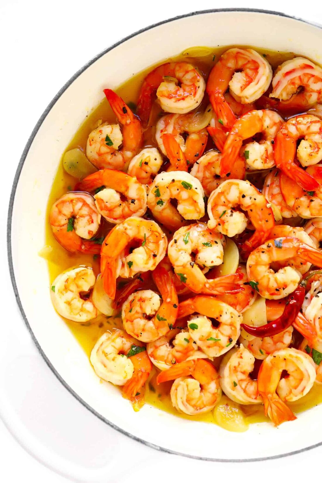 Learn how to make authentic gambas al ajillo (Spanish garlic shrimp) with this easy recipe! It comes together in just 10 minutes, and can be served as an appetizer or tapas recipe, or as a main dish. | gimmesomeoven.com #shrimp #spanish #spain #tapas #glutenfree #barcelona Gambas Al Ajillo Recipe (Spanish Garlic Shrimp)
