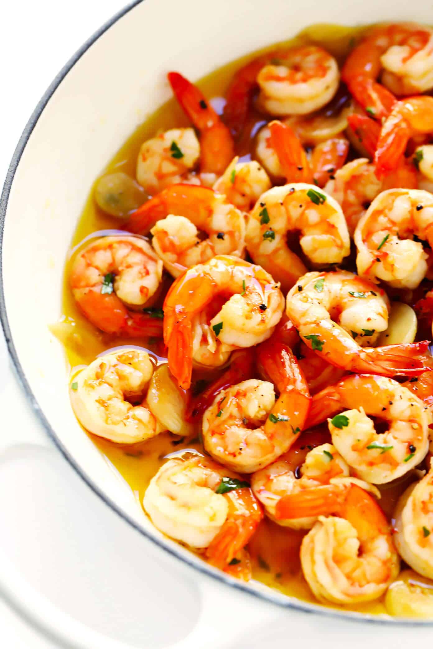 Learn how to make authentic gambas al ajillo (Spanish garlic shrimp) with this easy recipe! It comes together in just 10 minutes, and can be served as an appetizer or tapas recipe, or as a main dish. | gimmesomeoven.com #shrimp #spanish #spain #tapas #glutenfree #barcelona Gambas Al Ajillo (Spanish Garlic Shrimp) Recipe
