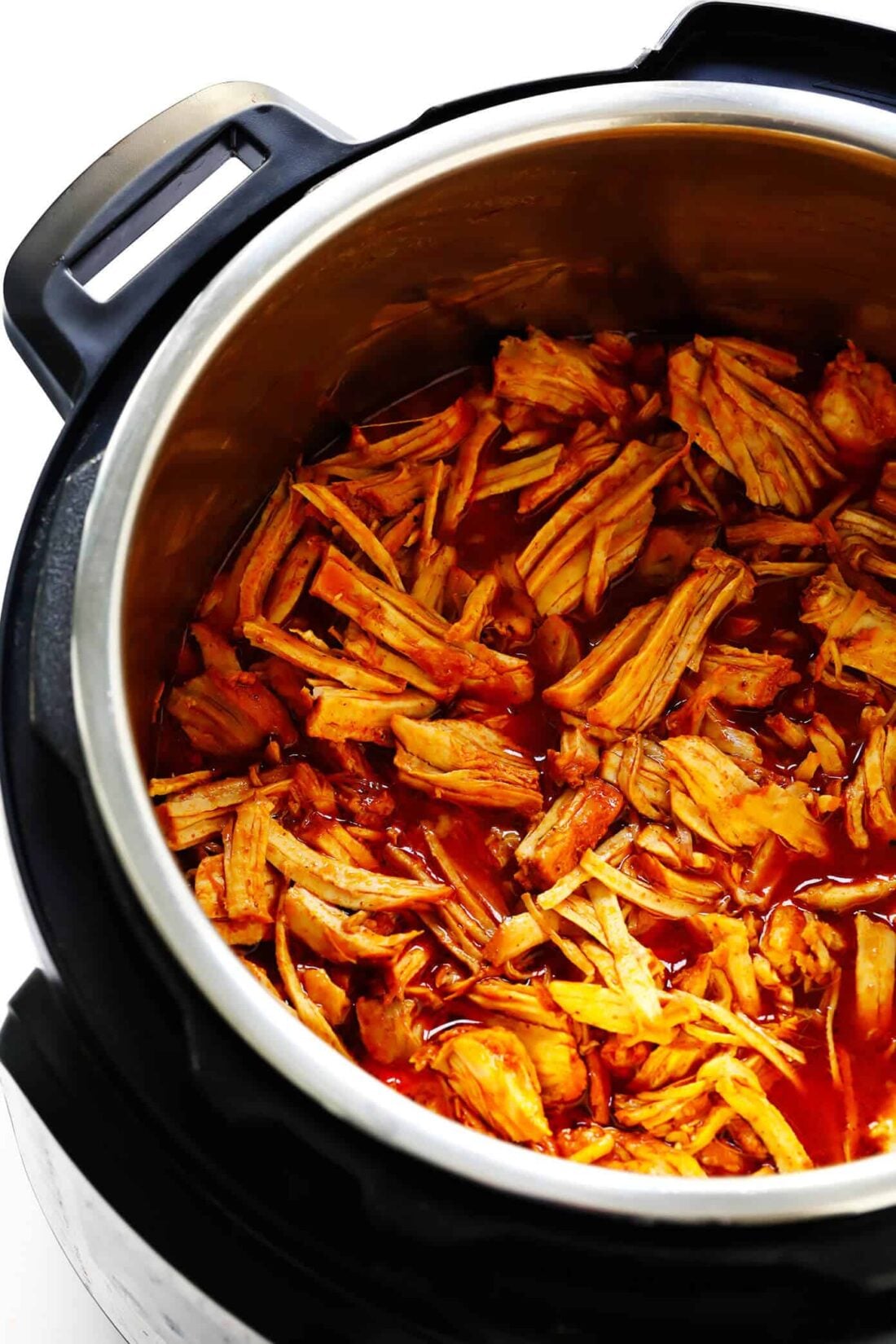 This 5-ingredient cochinita pibil recipe is easy to make in the Instant Pot (pressure cooker) or Crock Pot (slow cooker), it's full of the BEST savory citrus flavors, and this Mexican pulled pork can be served in everything from tacos to burritos, nachos and more. | gimmesomeoven.com #mexican #pork #instantpot #crockpot #tacos #dinner #mealprep Instant Pot Cochinita Pibil Recipe (Mexican Pulled Pork)
