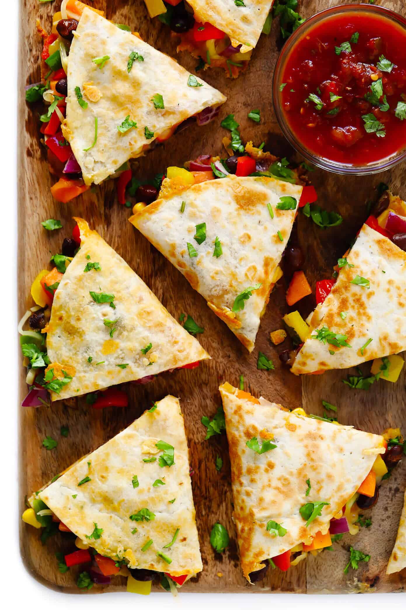 Veggie and Cheese Quesadilla Recipe (Vegetarian)
