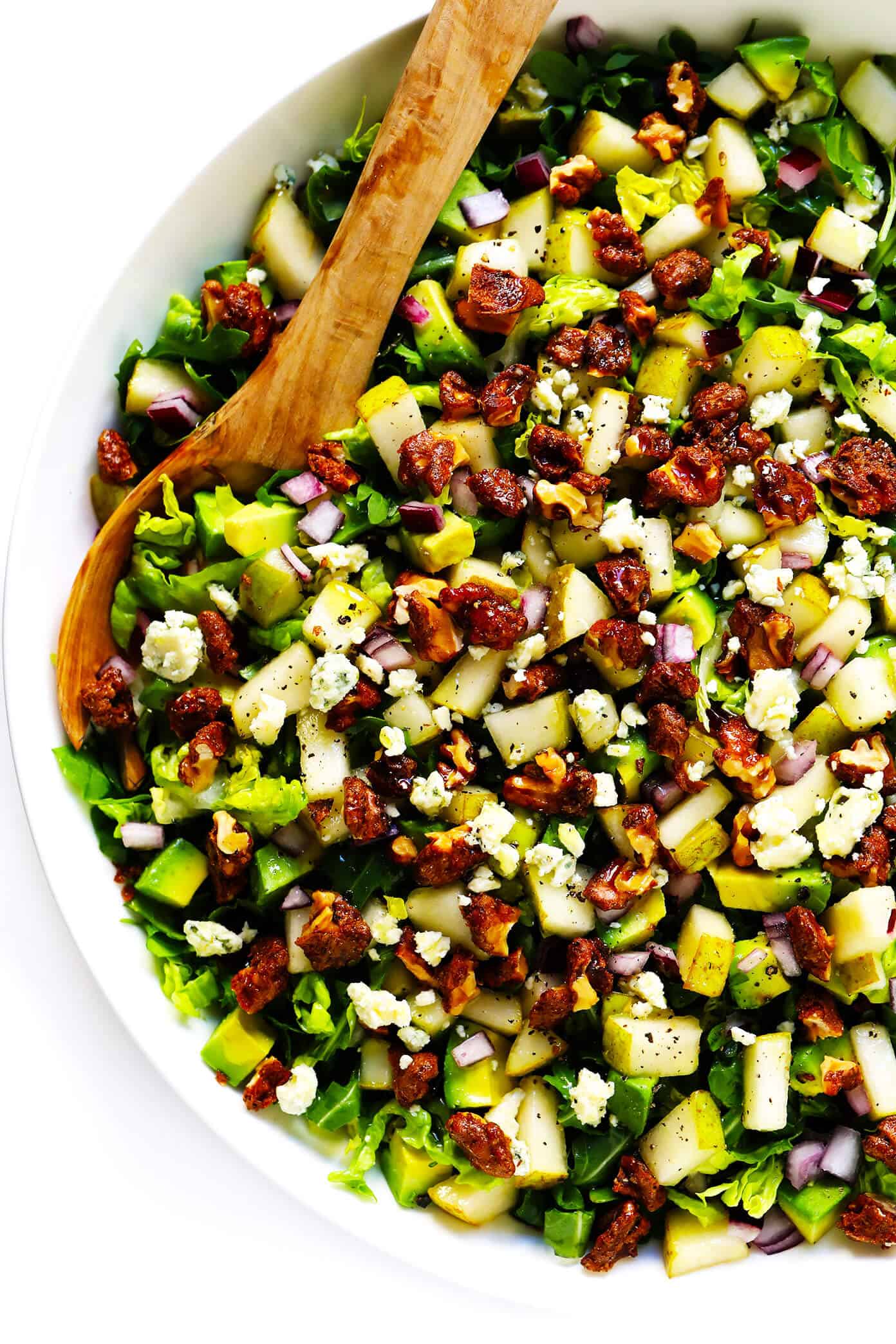 Pear Salad with Gorgonzola and Candied Walnuts