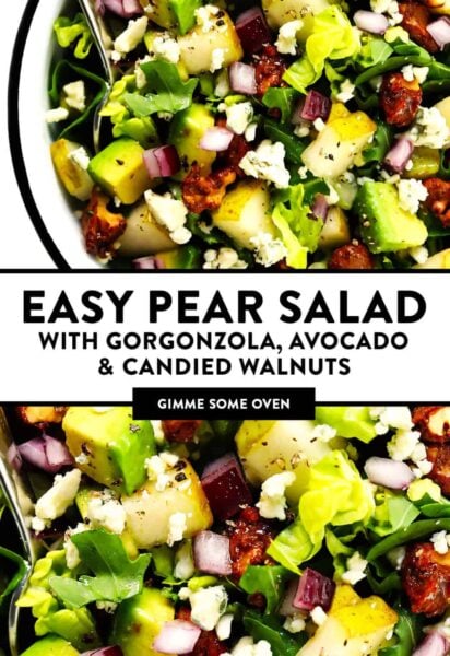 Pear Salad with Gorgonzola and Candied Walnuts