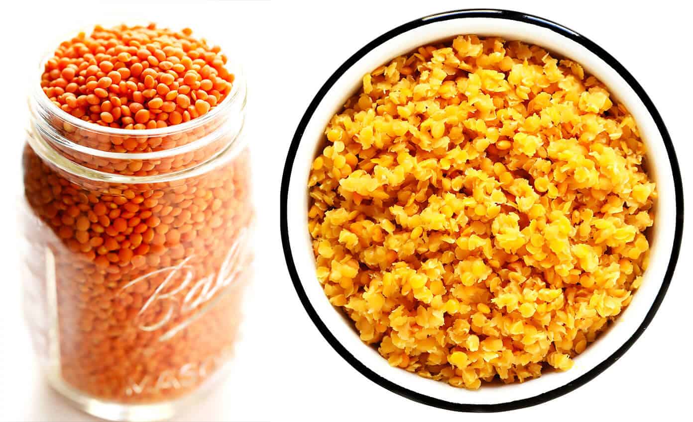 A complete tutorial for how to cook lentils (French, green, brown, black and red lentils). Plus tips for how to season and store lentils for meal prep, and lots of my favorite healthy lentil recipes! | gimmesomeoven.com #lentils #beans #healthy #glutenfree #vegetarian #vegan #mealprep #side #dinner How To Cook Red Lentils