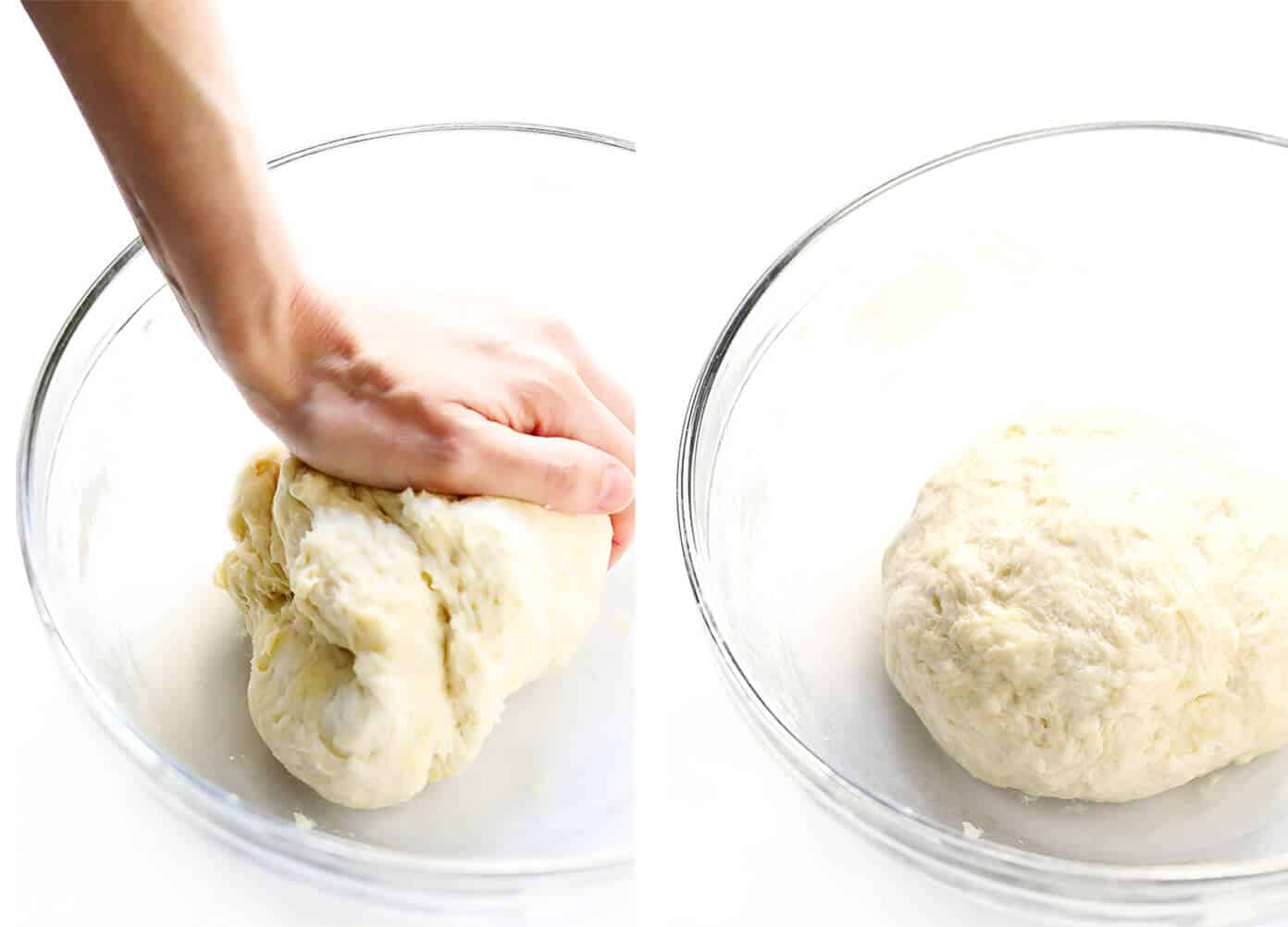My favorite homemade flour tortillas are irresistibly soft, chewy, thick, and flavorful -- and easy to make with just 5 ingredients (no lard)! Perfect for tacos, burritos, enchiladas, quesadillas, and naturally vegan too! | gimmesomeoven.com #flour #tortillas #mexican #texmex #easy #tacos #enchiladas #burrito #homemade #diy #mealprep Flour Tortilla Dough
