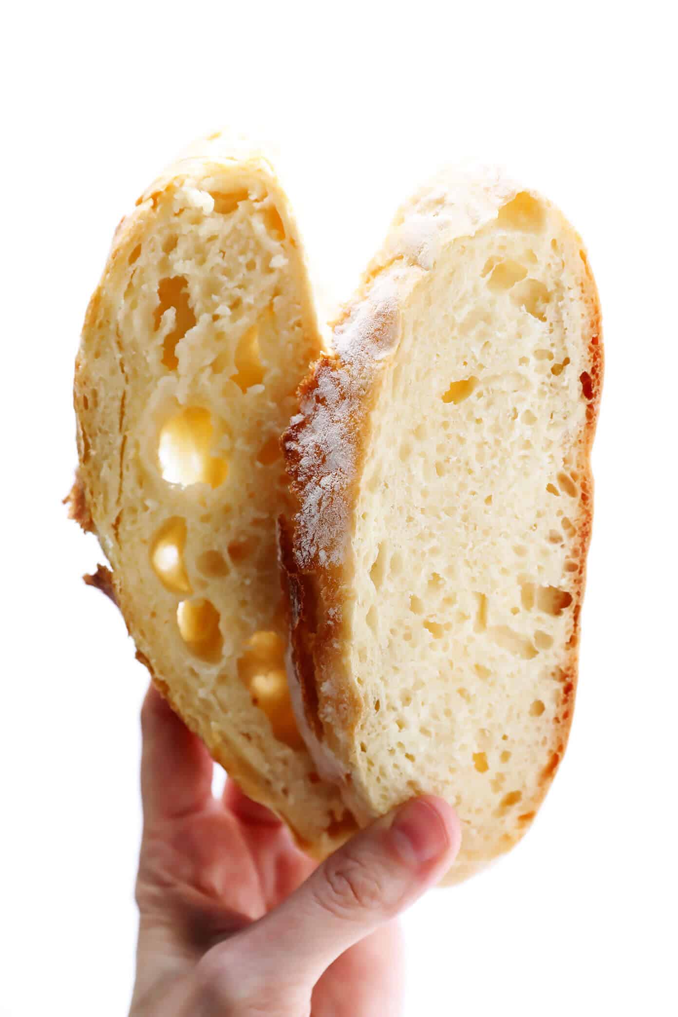 The BEST No Knead Bread recipes -- the traditional (overnight) method or a faster (2-hour) method. Both yield the most delicious crusty homemade bread loaves that are easy to make with minimal hands-on prep time. | gimmesomeoven.com #bread #noknead #easy #side #vegan #vegetarian #homemade Traditional and Faster No Knead Bread Recipes