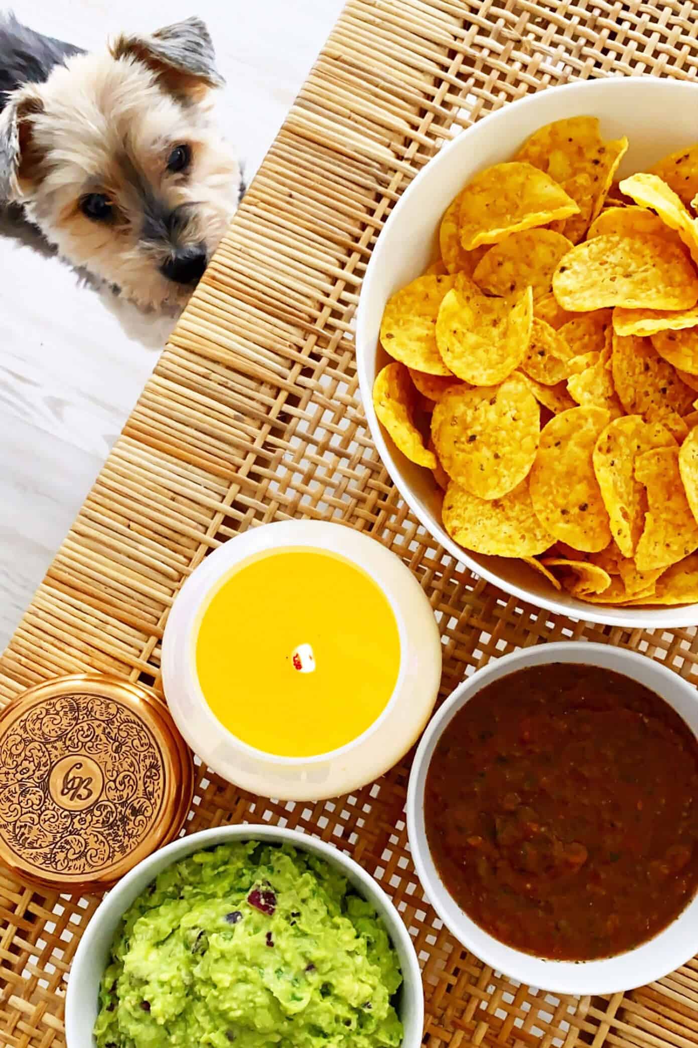 An update on life currently here in Barcelona, Spain. | gimmesomeoven.com Chips, salsa, guacamole and Henry