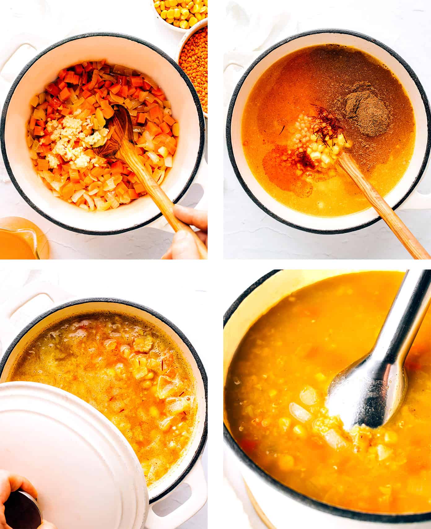 This Lemony Lentil Soup recipe is full of hearty red lentils and veggies, zesty seasonings, and a bright squeeze of lemon. Naturally gluten-free, vegetarian and vegan, easy to make in the Instant Pot, Crock-Pot or on the stovetop, and always so delicious. Such a great healthy and easy dinner recipe! | gimmesomeoven.com Step by step photos for how to make lentil soup