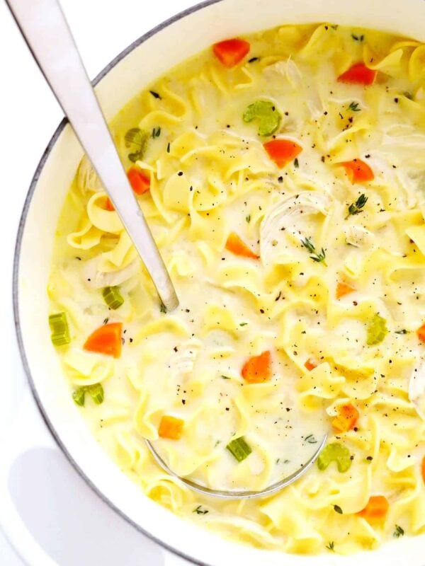 Creamy Lemon Chicken Noodle Soup
