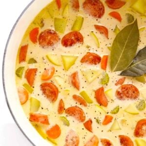 Smoked Sausage, Apple and Potato Soup Recipe