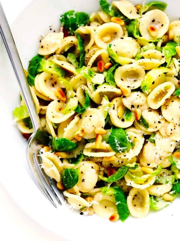 Brussels Sprouts Parmesan Pasta