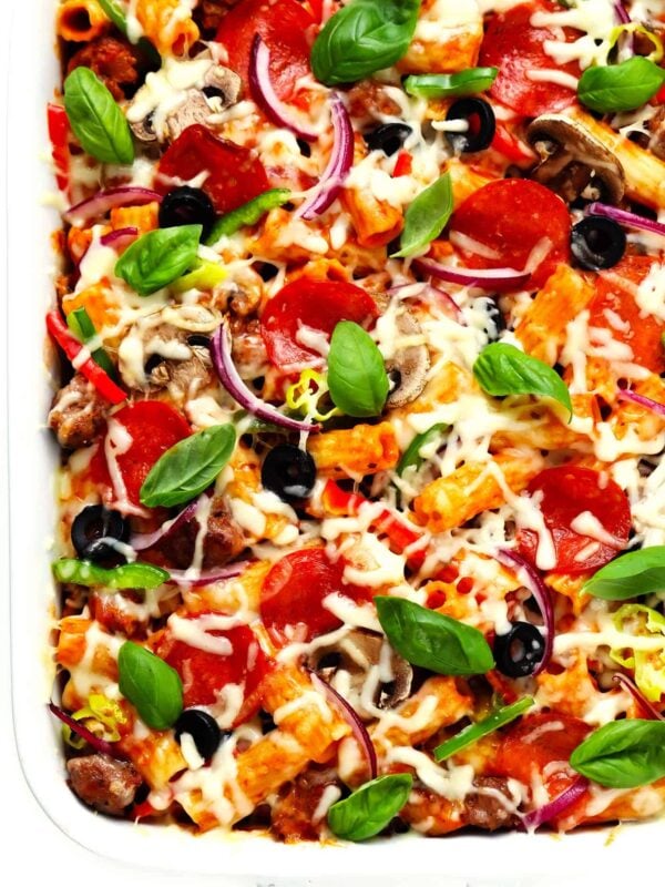 Pizza Baked Ziti Recipe in Casserole Pan