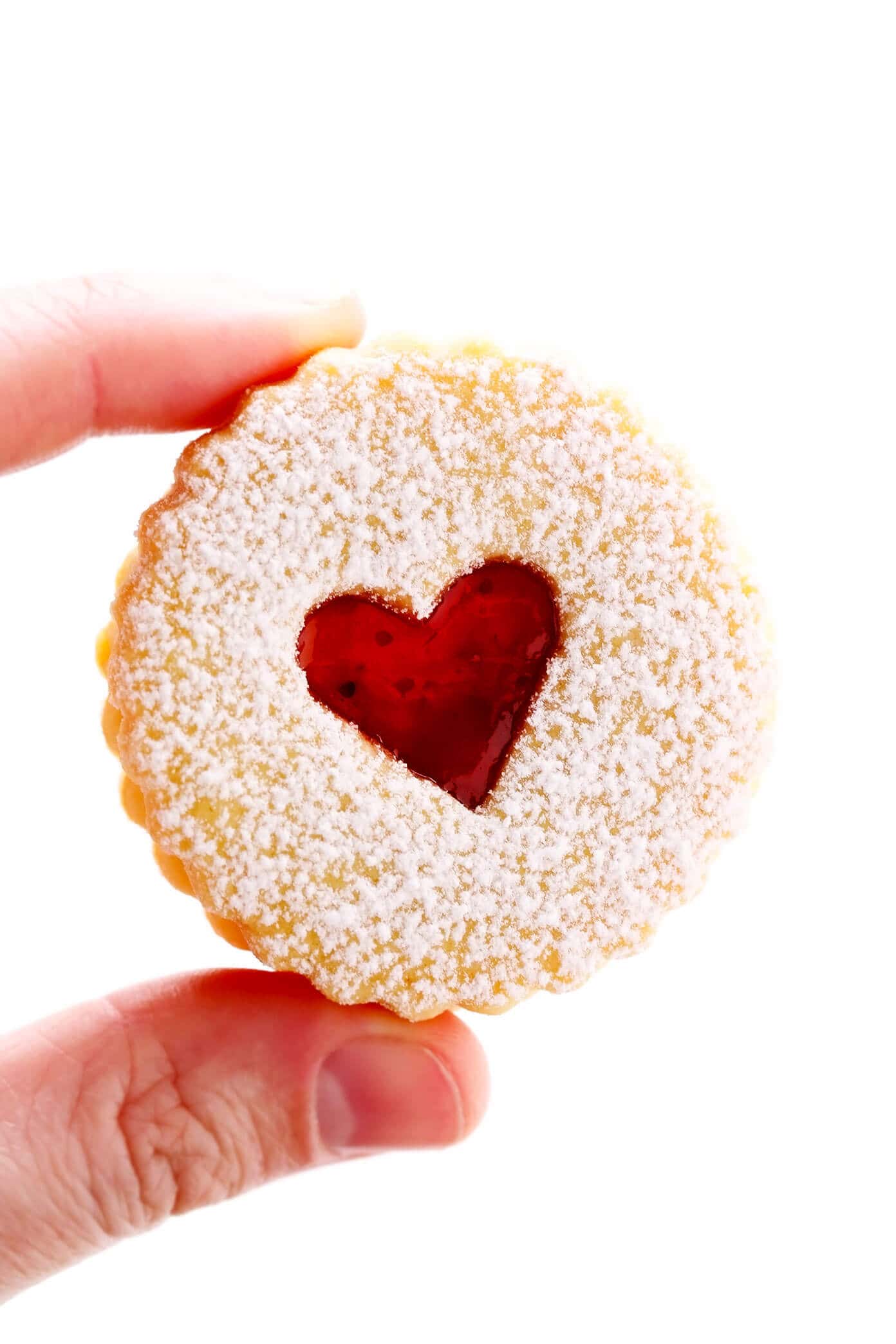 Linzer Cookie Heart Closeup