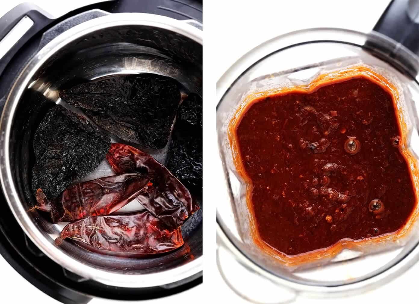This delicious birria recipe (Mexican beef stew) is SO flavorful and comforting, and it's easy to make in Crock-Pot, Instant Pot or on the stovetop. Serve it as a simple stew or use this recipe to make birria tacos (or fried cheesy birria quesatacos) dipped in consomme! | gimmesomeoven.com #birria #stew #tacos #beef #crockpot #slowcooker #instantpot #pressurecooker #dinner #mexican Dried Chiles to Make Adobo Sauce for Birria