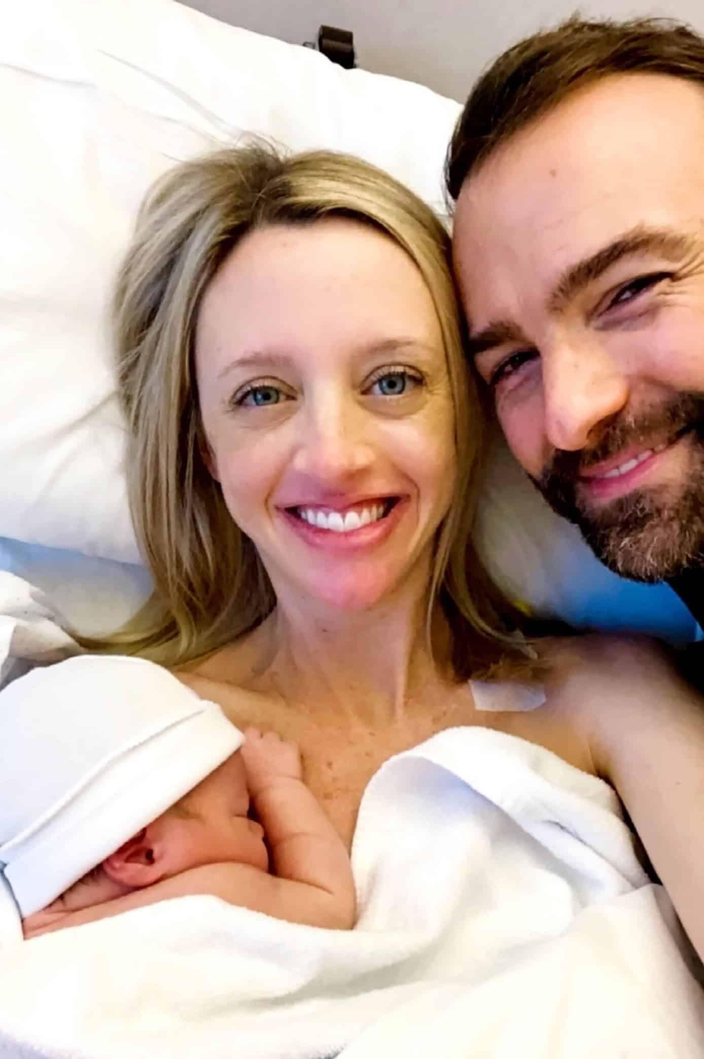Meet Teo! Ali Martin introduces her newborn son. | gimmesomeoven.com Barclay, Teo and Ali Martin