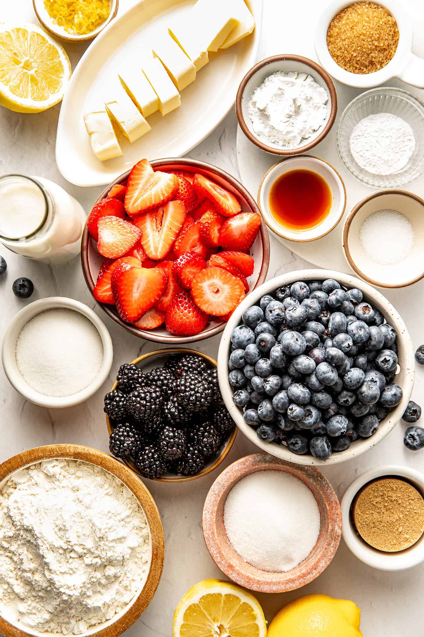 lemon berry cobbler ingredients