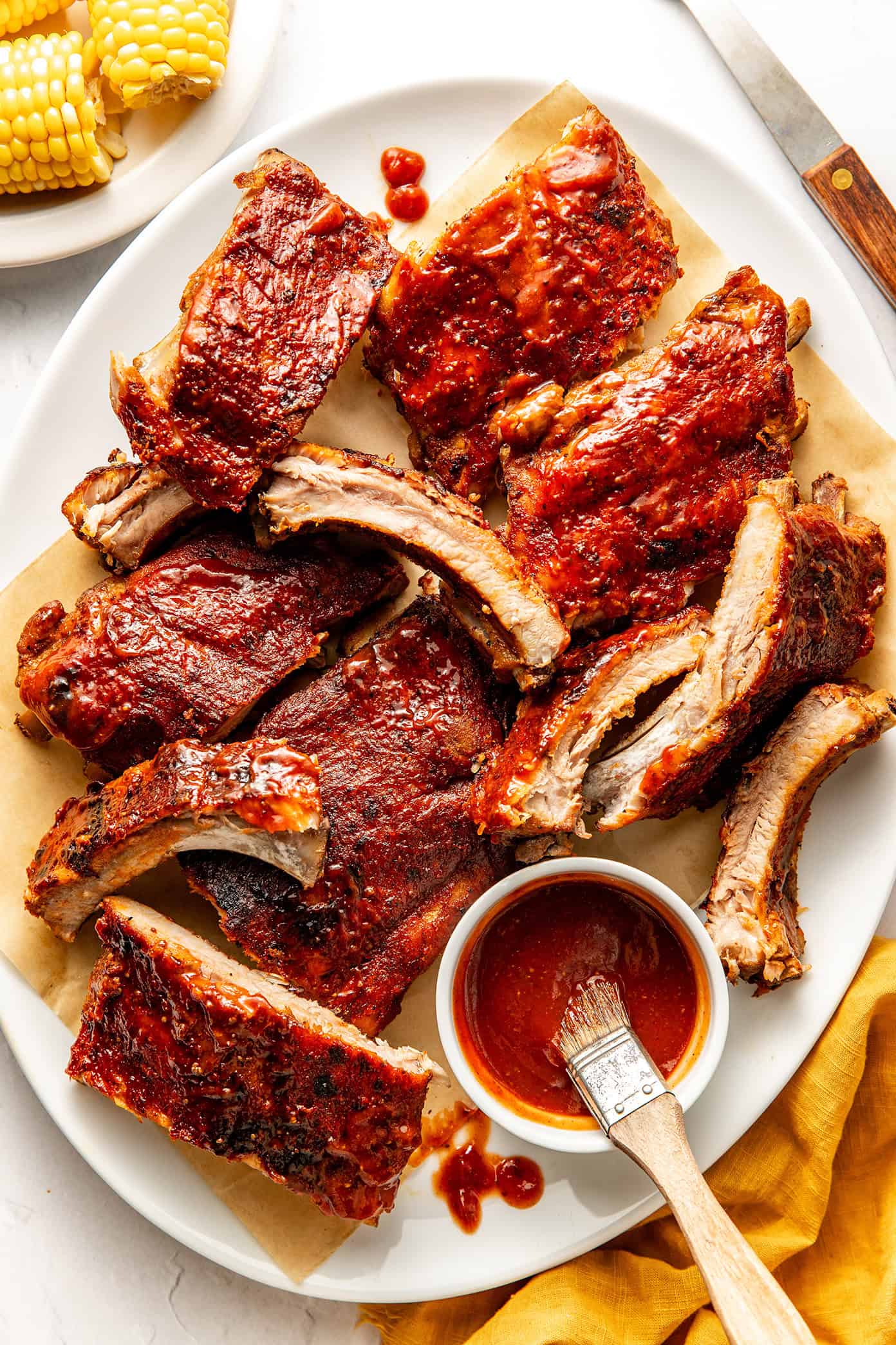 baby back ribs with bbq sauce