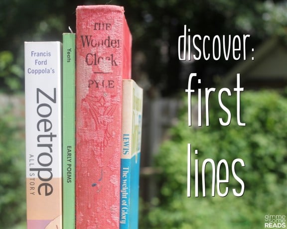 discover first lines #1 (Z/Y/X/W) | Gimme Some Reads