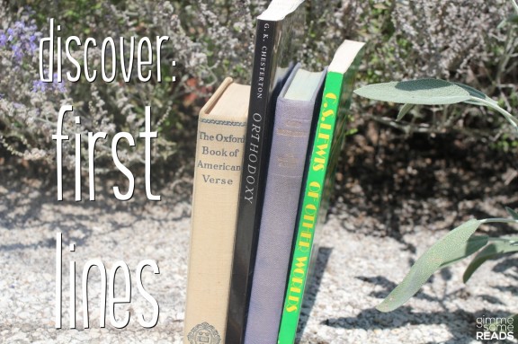 Discover: First Line #6 | gimmesomereads.com