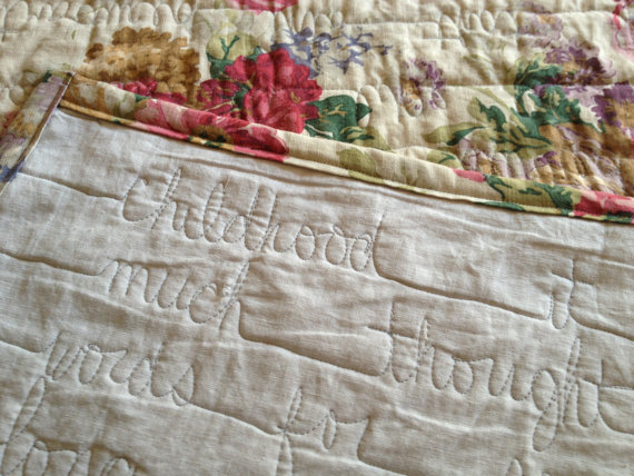 Poetry Quilt | Etsy