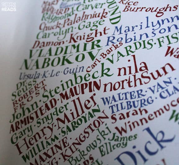 Literary USA Map (West Coast detail) from Literary Gift Company | gimmesomereads.com
