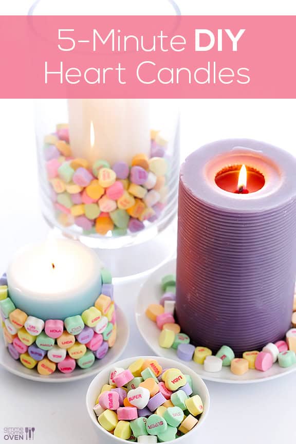 5-Minute DIY Conversation Heart Candles | gimmesomeoven.com/style 5-Minute DIY Conversation Heart Candles | gimmesomeoven.com/style