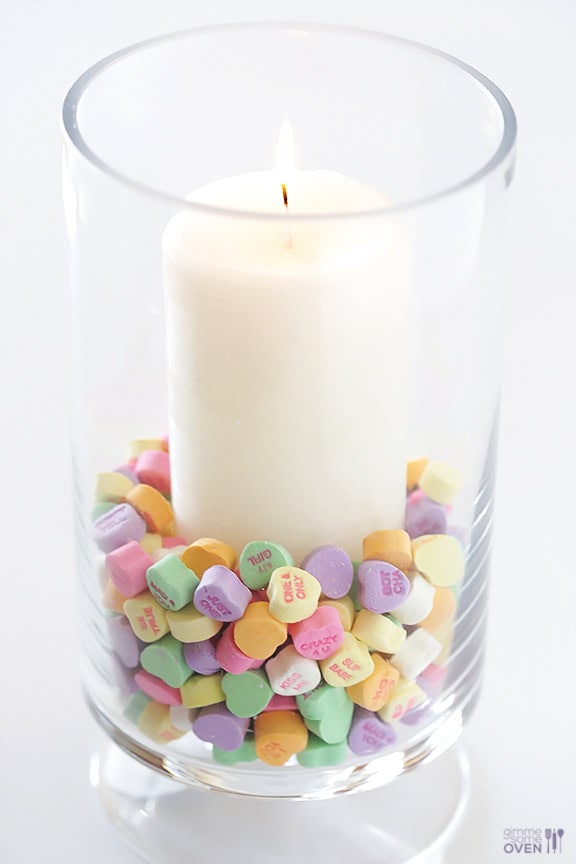 5-Minute DIY Conversation Heart Candles | gimmesomeoven.com/style 5-Minute DIY Conversation Heart Candles | gimmesomeoven.com/style